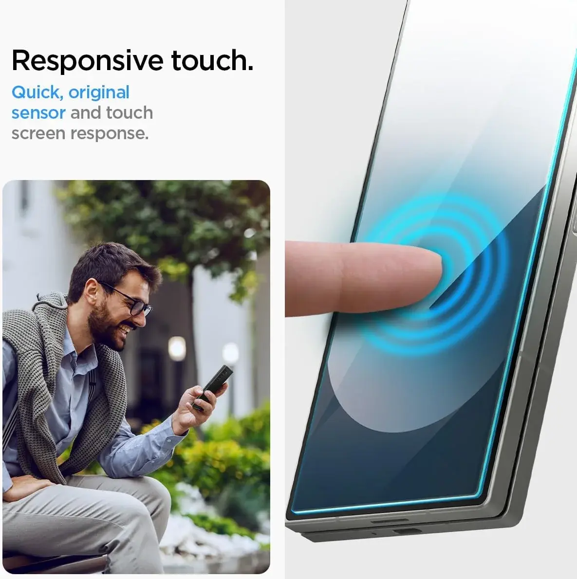 Spigen EZ Fit GLAS.tR Samsung Galaxy Z Fold 6 Screen Protector 2-Pack afbeelding 5