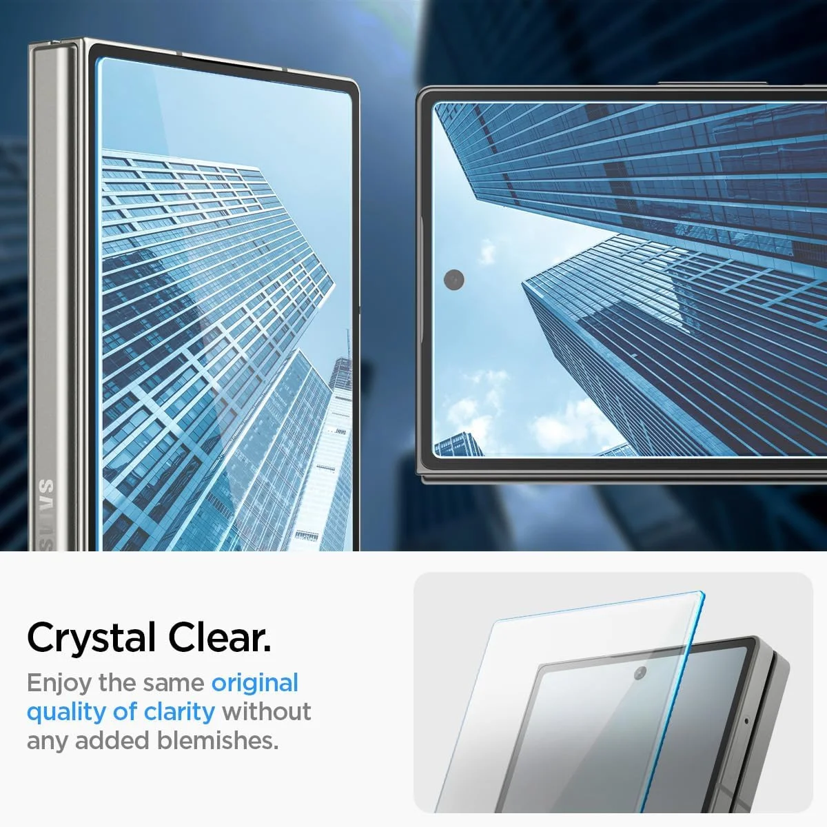 Spigen EZ Fit GLAS.tR Samsung Galaxy Z Fold 6 Screen Protector 2-Pack afbeelding 6