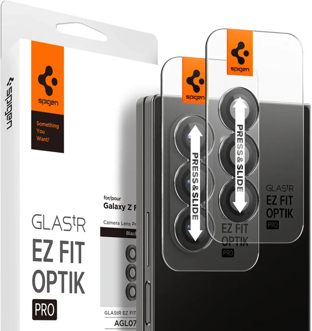 Spigen EZ Fit Optik Pro Samsung Z Fold 6 Camera Lens Protector Zwart (2-Pack) afbeelding 1
