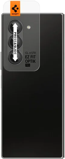 Spigen EZ Fit Optik Pro Samsung Z Fold 6 Camera Lens Protector Zwart (2-Pack) afbeelding 11