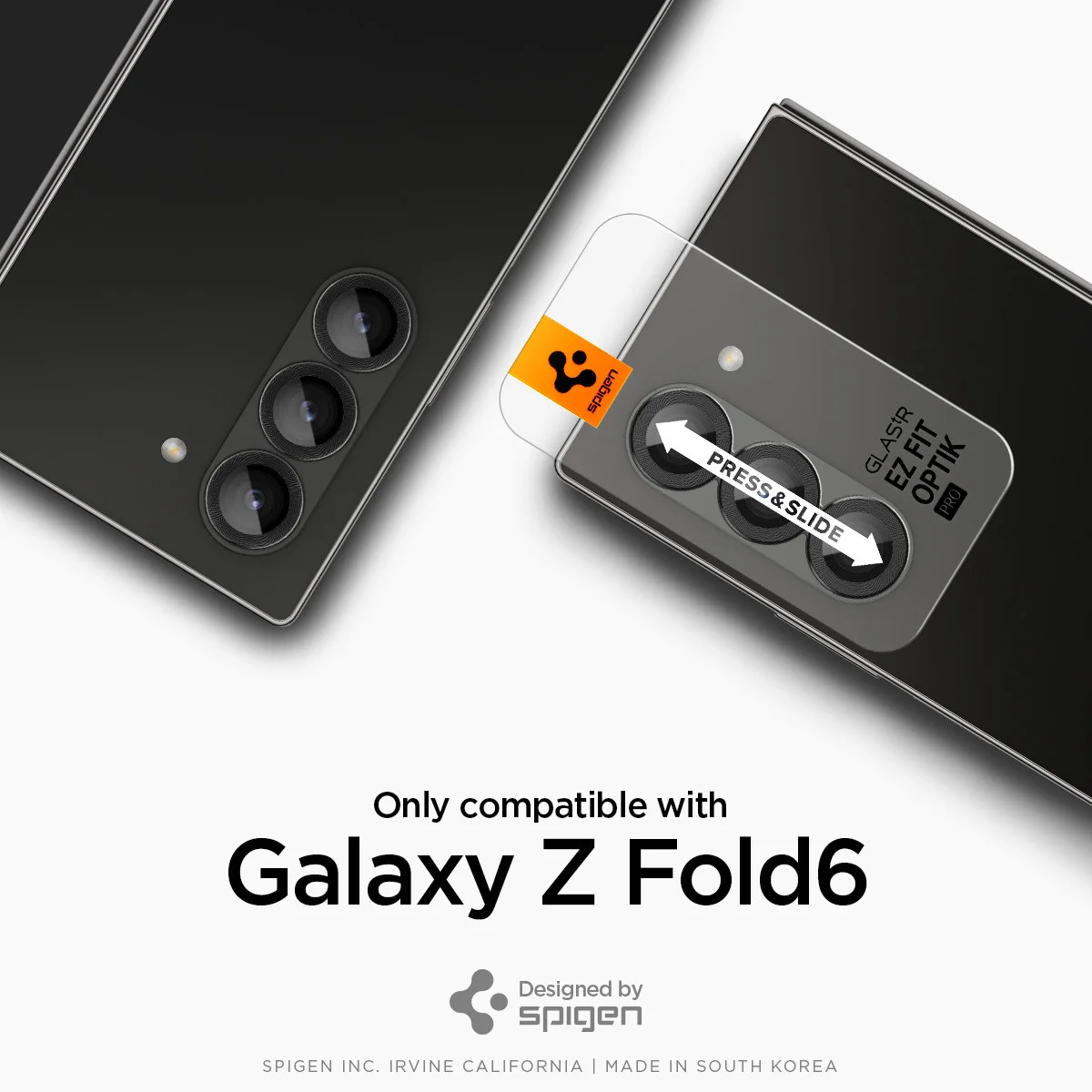 Spigen EZ Fit Optik Pro Samsung Z Fold 6 Camera Lens Protector Zwart (2-Pack) afbeelding 8