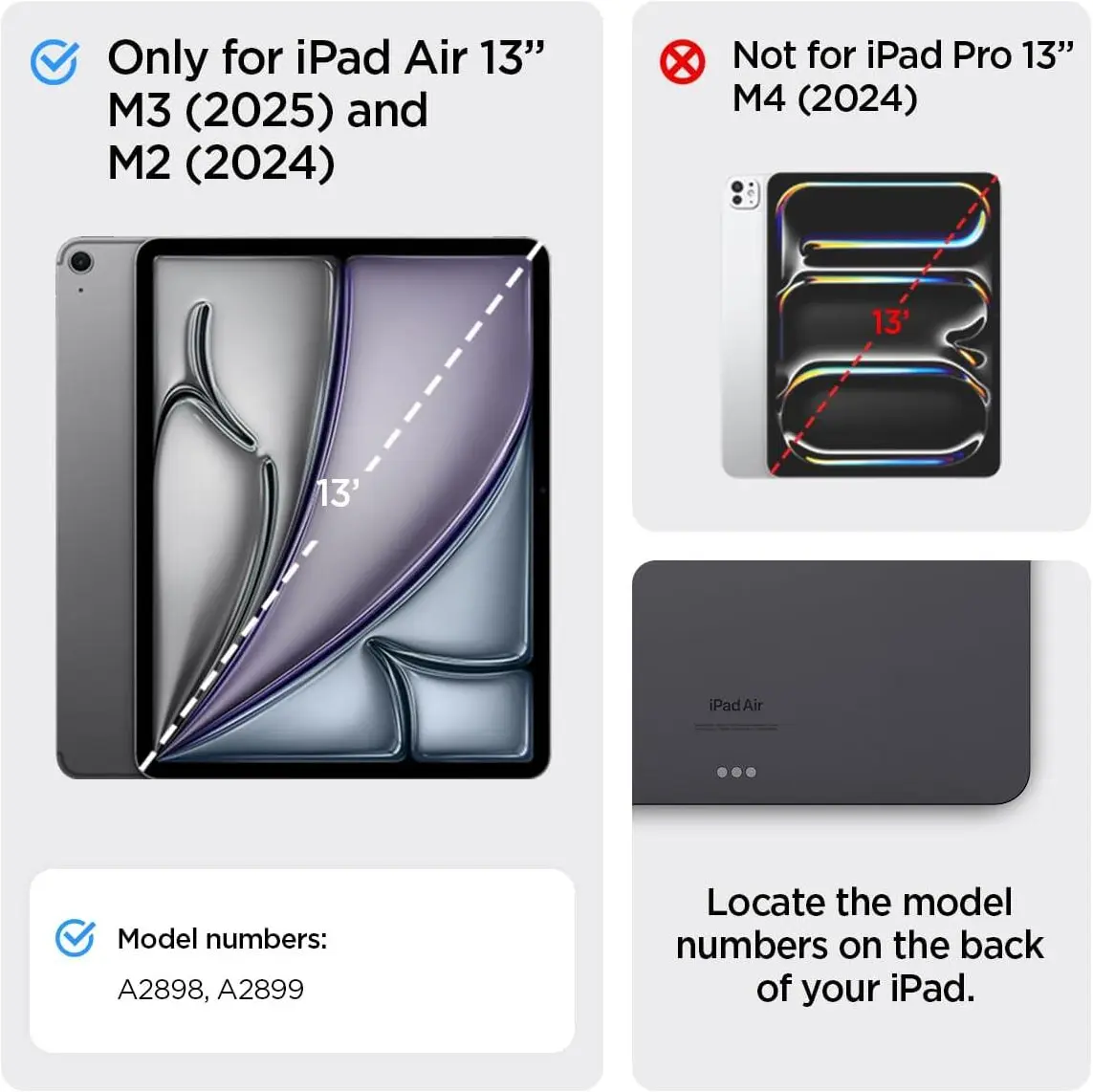 Spigen Air Skin Pro Apple iPad Air 13 (24/25) Hoes Book Case Zwart afbeelding 3