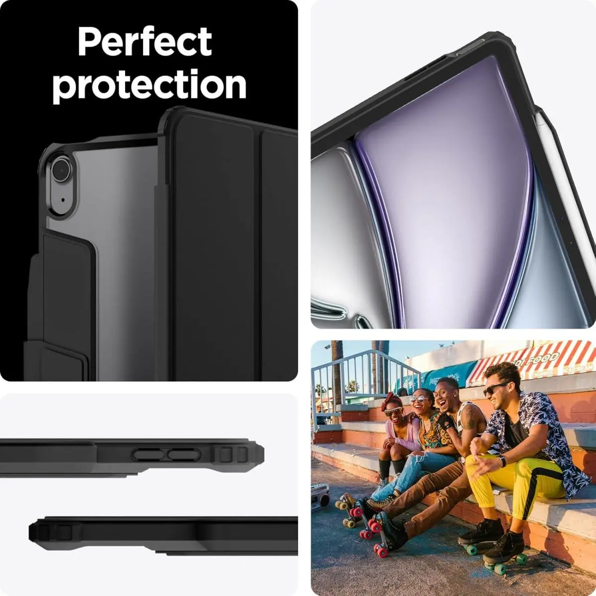 Spigen Air Skin Pro Apple iPad Air 13 (24/25) Hoes Book Case Zwart afbeelding 4