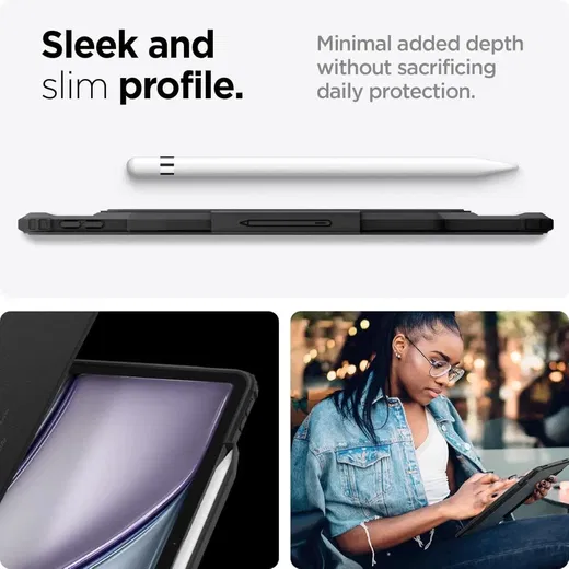 Spigen Air Skin Pro Apple iPad Air 13 (24/25) Hoes Book Case Zwart afbeelding 6