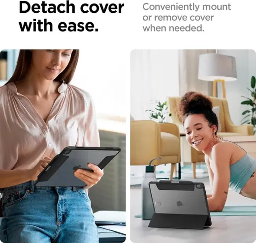 Spigen Air Skin Pro Apple iPad Air 13 (24/25) Hoes Book Case Zwart afbeelding 7