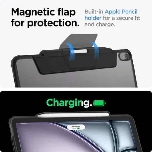 Spigen Air Skin Pro Apple iPad Air 13 (24/25) Hoes Book Case Zwart afbeelding 8