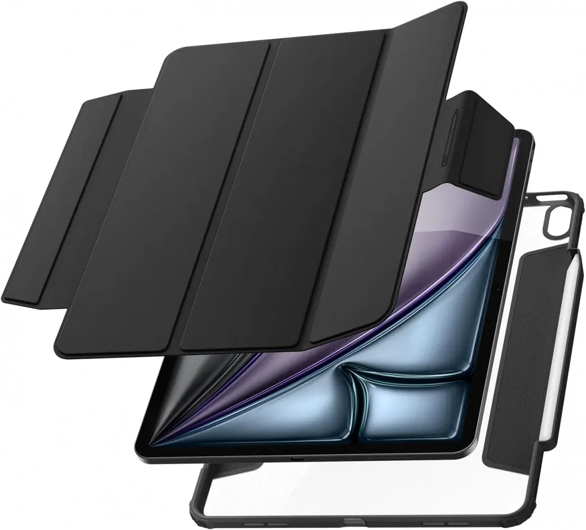 Spigen Air Skin Pro iPad Air 11 (24/25/26) / Air 10.9 (22/20) Book Case Zwart afbeelding 1