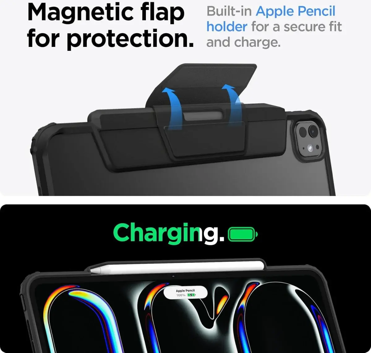 Spigen Air Skin Pro iPad Air 11 (24/25/26) / Air 10.9 (22/20) Book Case Zwart afbeelding 4