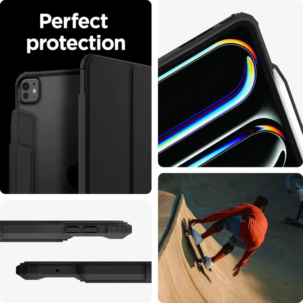 Spigen Air Skin Pro iPad Air 11 (24/25/26) / Air 10.9 (22/20) Book Case Zwart afbeelding 5