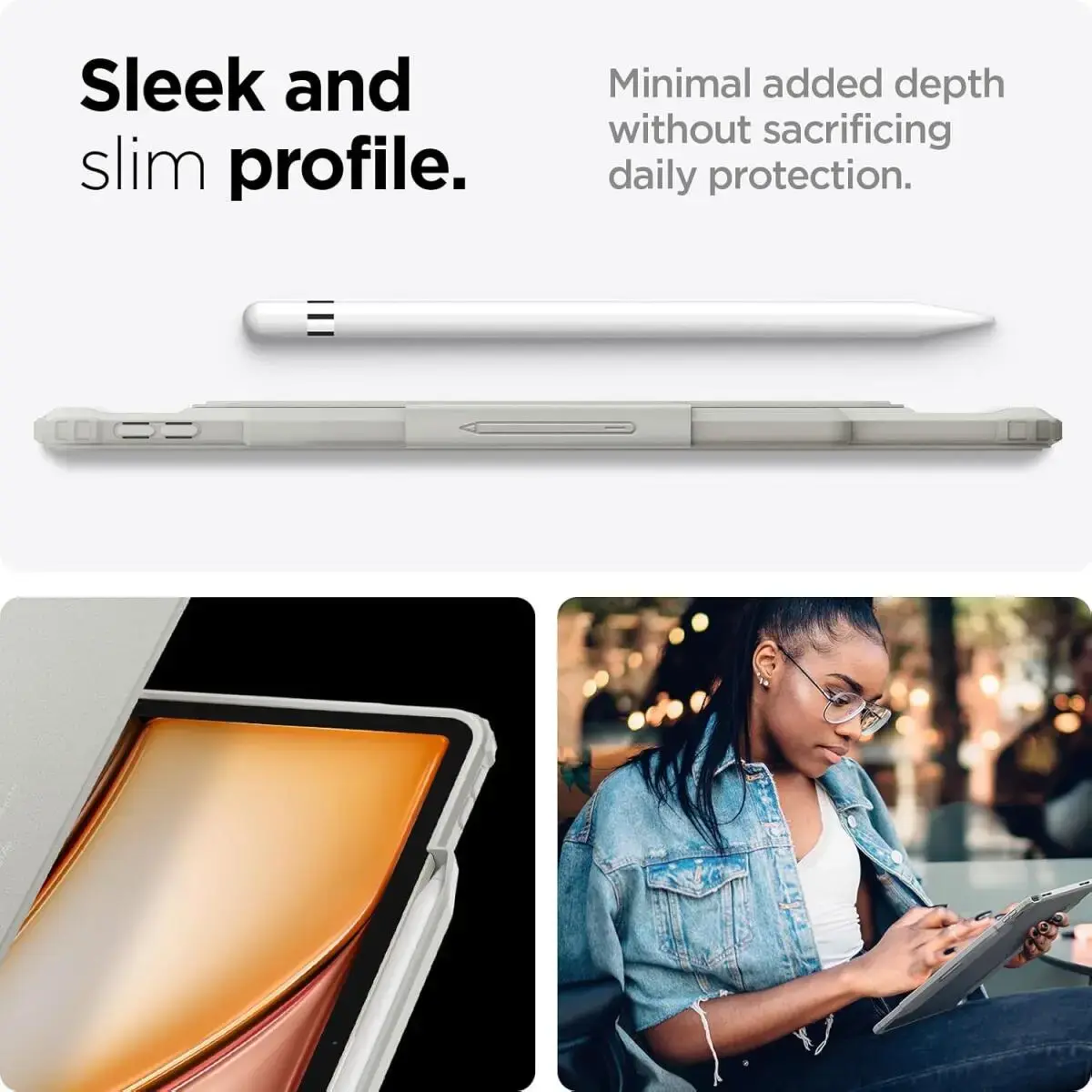 Spigen Air Skin Pro Apple iPad Air 13 (24/25/26) Hoes Book Case Grijs afbeelding 8