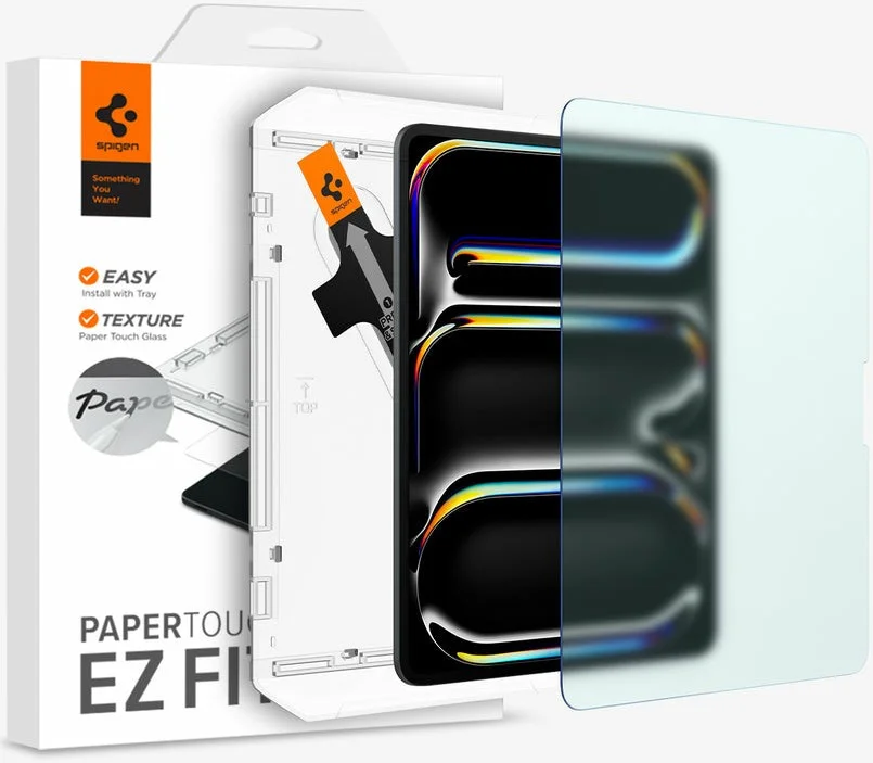 Spigen Paper Touch iPad Pro 13 (2024/2025) Screen Protector met Montageframe afbeelding 1