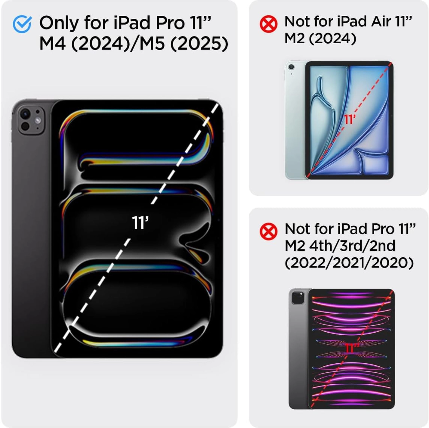 Spigen EZ Fit GLAS.tR iPad Pro 11 (2024/2025) Screen Protector 1-Pack afbeelding 2
