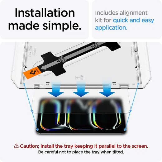 Spigen Paper Touch iPad Pro 11 (2024/2025) Screen Protector met Montageframe afbeelding 4
