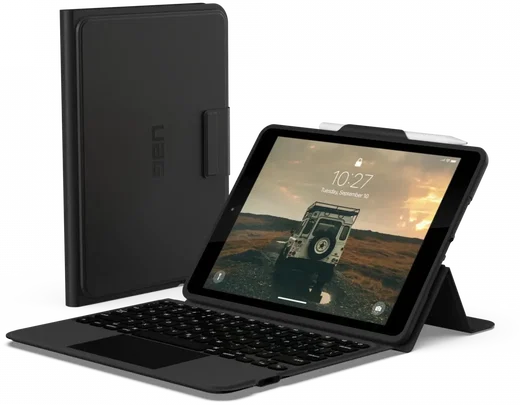 Urban Armor Gear iPad 10.2 (2021/2020/2019) Toetsenbord Hoes met Trackpad Zwart afbeelding 1