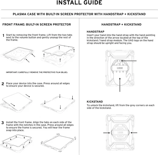 UAG Plasma iPad 11 (2025)/10.9 (2022) Hoes met Ingebouwde Screenprotector Oranje afbeelding 7