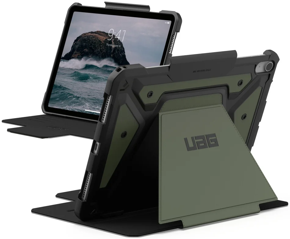 Urban Armor Gear Metropolis SE iPad Air 11 (2024/2025) Hoes Book Case Groen afbeelding 1