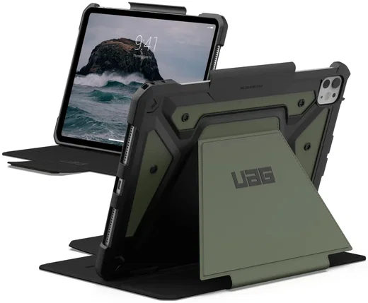Urban Armor Gear Metropolis SE iPad Pro 11 (2024/2025) Hoes Book Case Groen afbeelding 1