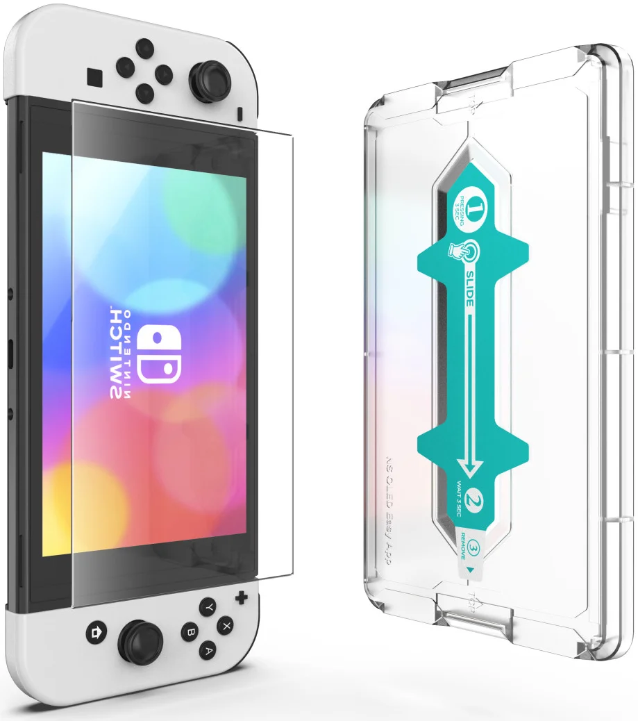 Rosso Nintendo Switch OLED Tempered Glass Screen Protector met Installatietray afbeelding 8