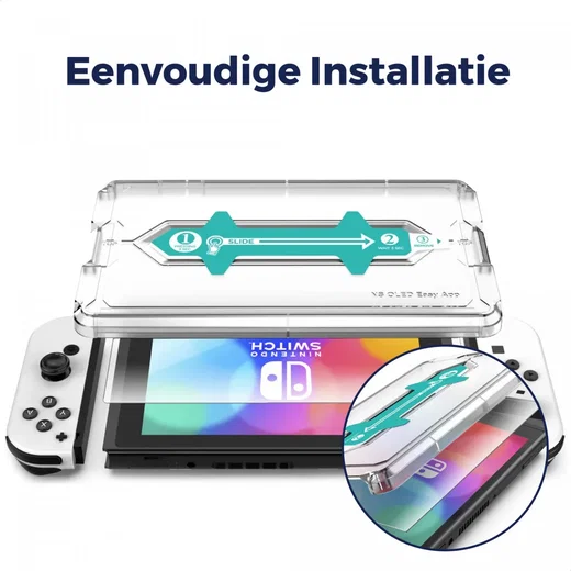 Rosso Nintendo Switch OLED Tempered Glass Screen Protector met Installatietray afbeelding 2