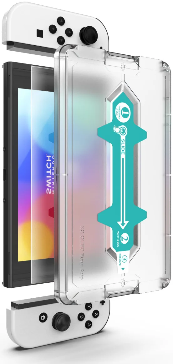 Rosso Nintendo Switch OLED Tempered Glass Screen Protector met Installatietray afbeelding 9