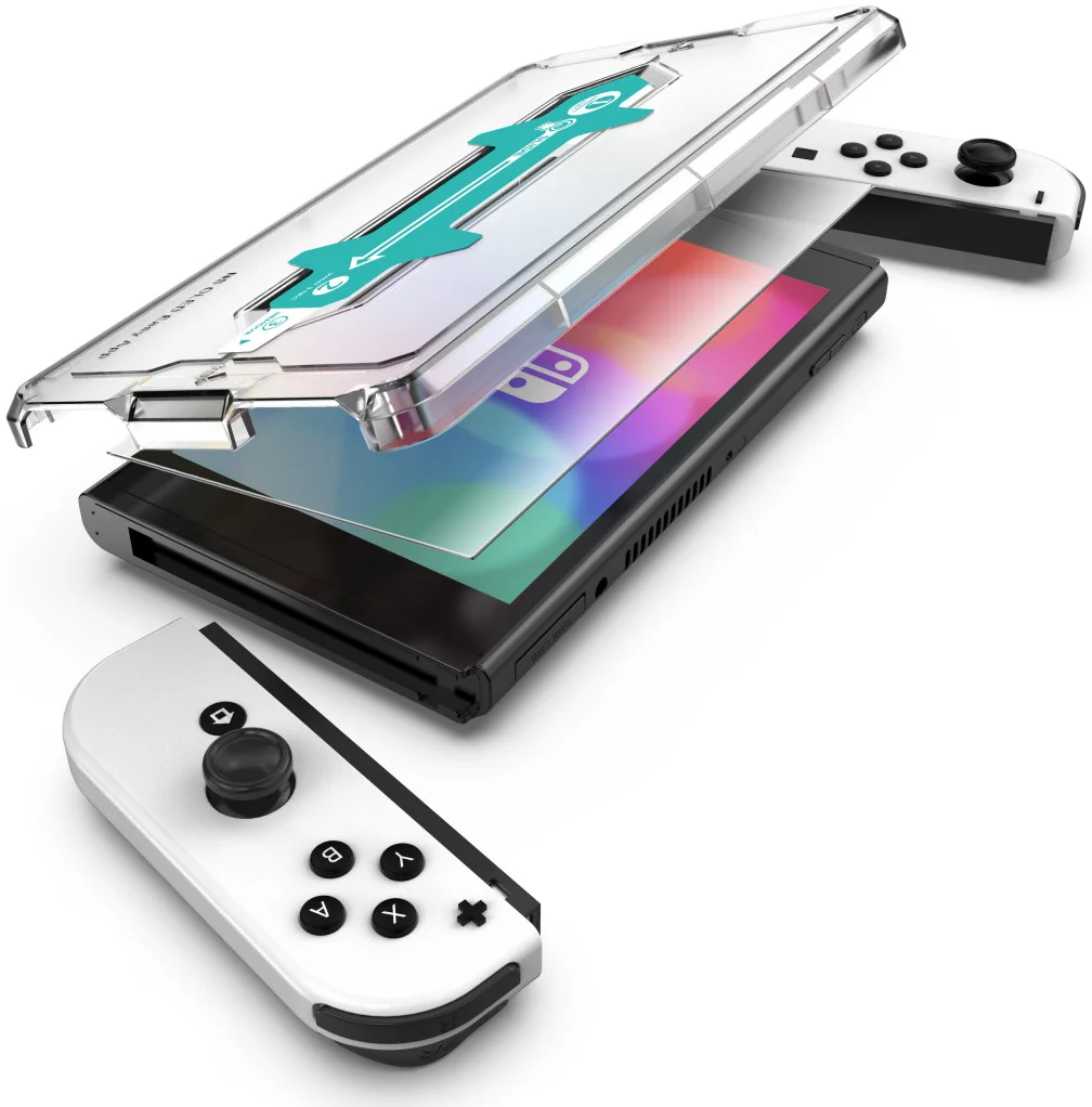 Rosso Nintendo Switch OLED Tempered Glass Screen Protector met Installatietray afbeelding 11