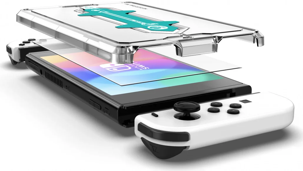 Rosso Nintendo Switch OLED Tempered Glass Screen Protector met Installatietray afbeelding 12