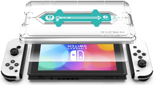 Rosso Nintendo Switch OLED Tempered Glass Screen Protector met Installatietray afbeelding 14