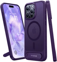 TORRAS UPro Pstand MagSafe iPhone 15 Pro Max Hoesje Kickstand Paars afbeelding