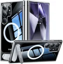 TORRAS UPro Pstand MagSafe Samsung Galaxy S24 Ultra Hoesje Kickstand Transparant