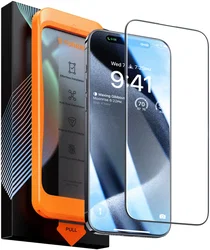 TORRAS Install Master iPhone 15 Plus Screen Protector Installatietray afbeelding