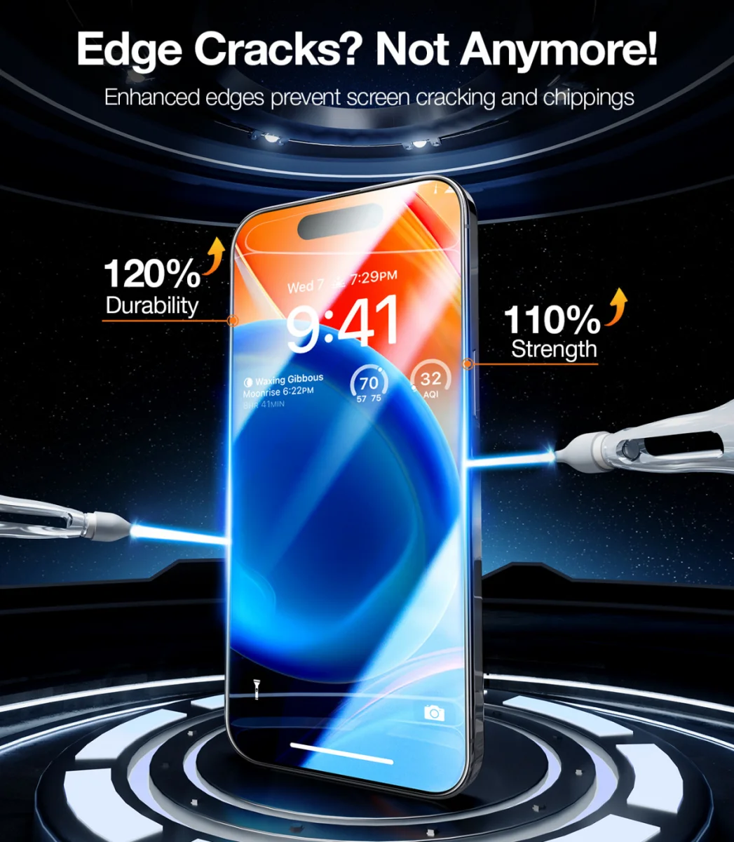 TORRAS Install Master iPhone 15 Pro Screen Protector Installatietray afbeelding 6