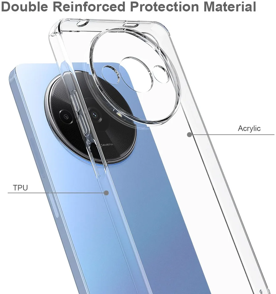 Xiaomi Redmi A3 Hoesje Dun TPU Back Cover Transparant afbeelding 5