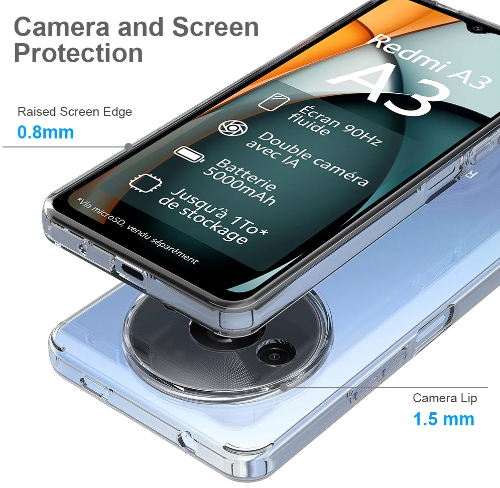 Xiaomi Redmi A3 Hoesje Dun TPU Back Cover Transparant afbeelding 6