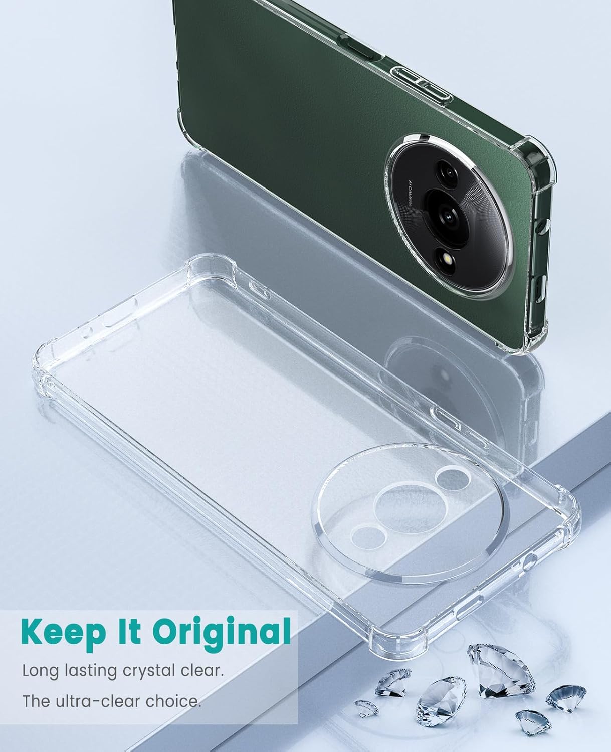 Xiaomi Redmi A3 Hoesje Schokbestendig en Dun TPU Back Cover Transparant afbeelding 4