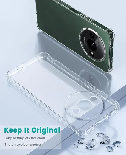 Xiaomi Redmi A3 Hoesje Schokbestendig en Dun TPU Back Cover Transparant afbeelding 4