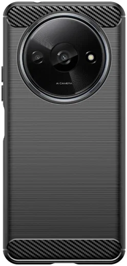 Xiaomi Redmi A3 Hoesje Geborsteld TPU Flexibele Back Cover Zwart afbeelding 2
