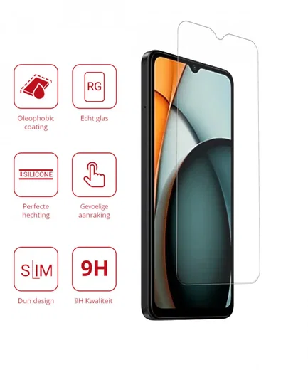 Rosso Xiaomi Redmi A3 9H Tempered Glass Screen Protector afbeelding 2