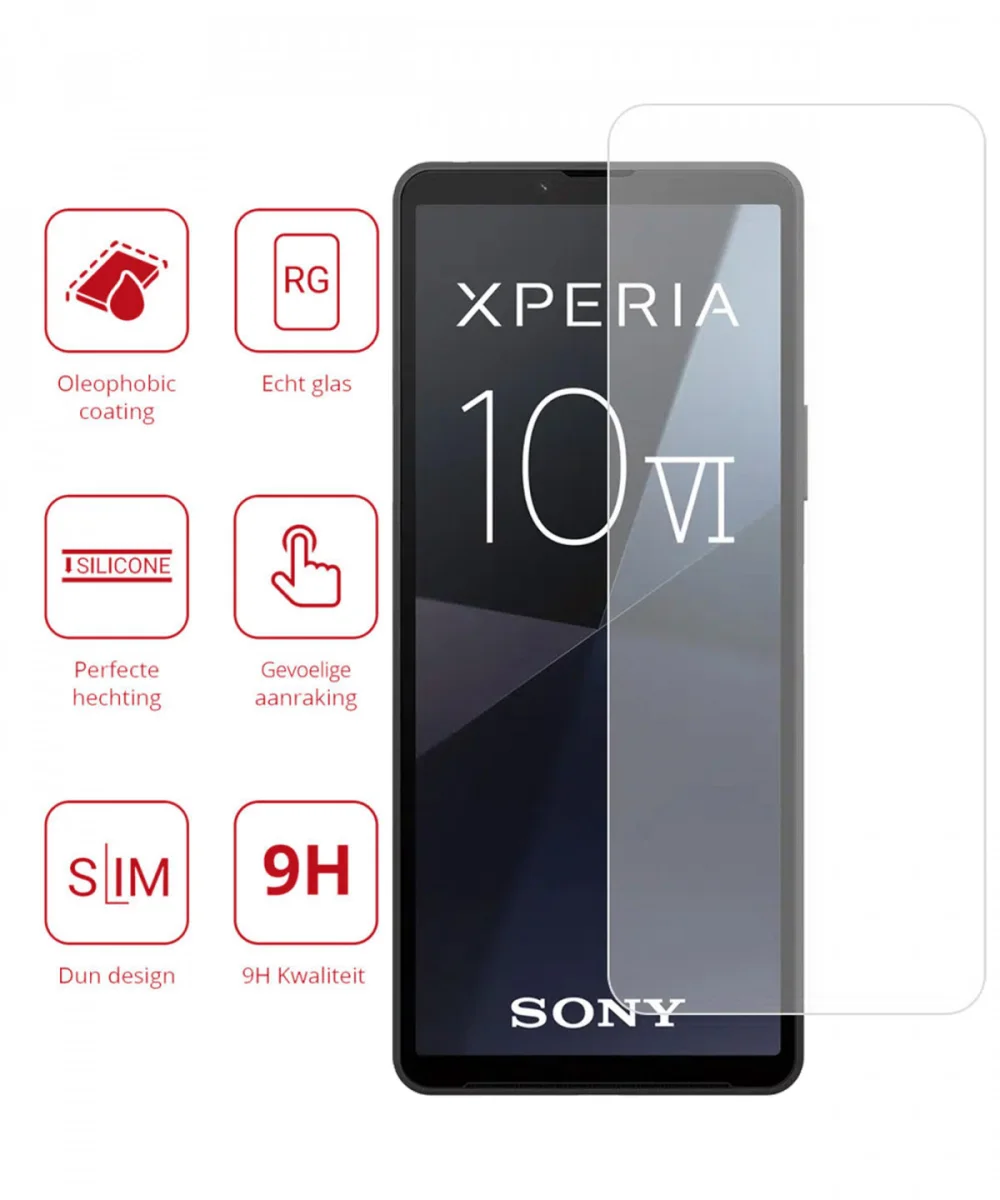 Rosso Sony Xperia 10 VI 9H Tempered Glass Screen Protector afbeelding 2