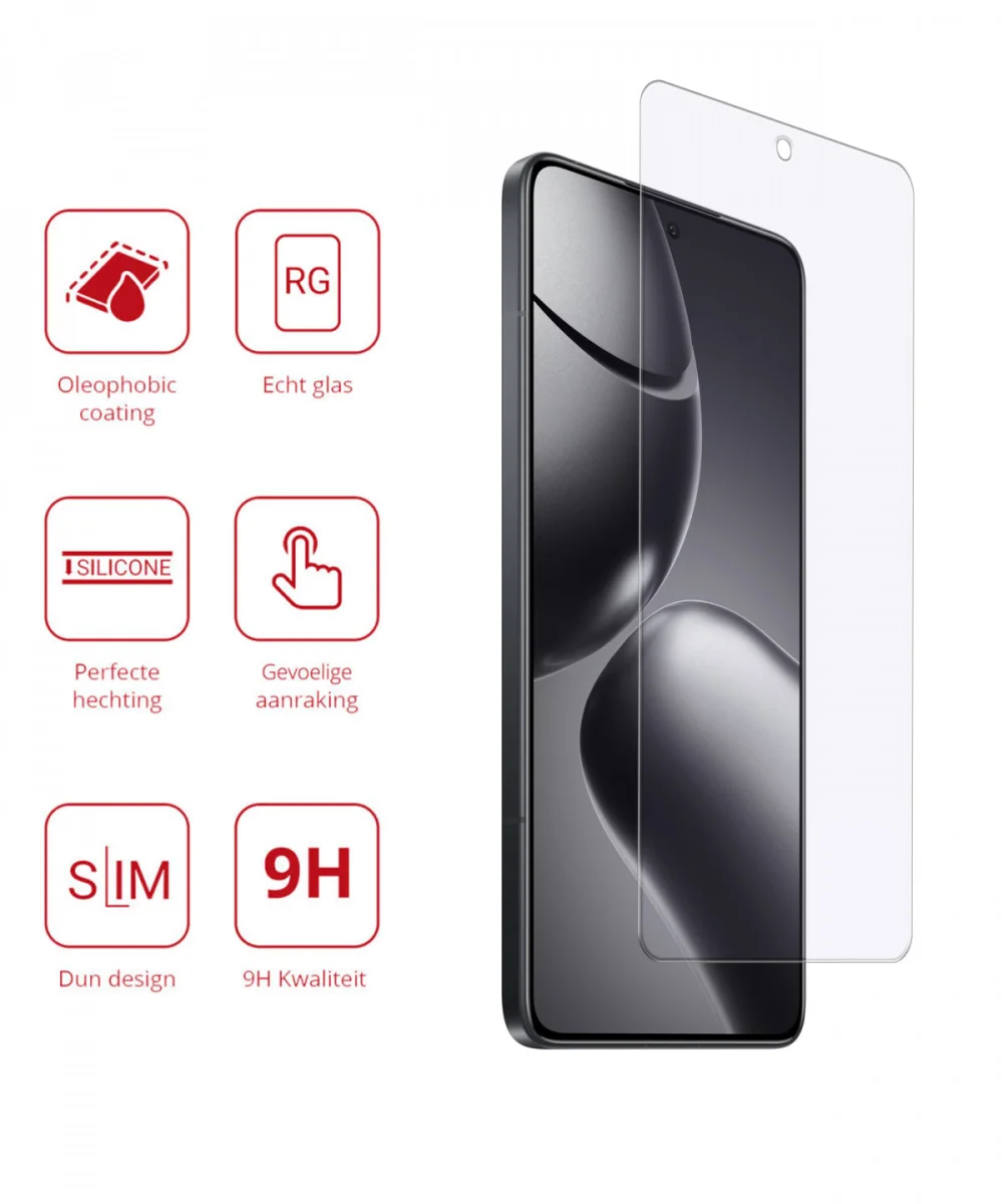 Rosso Xiaomi 14T / 14T Pro 9H Tempered Glass Screen Protector afbeelding 2