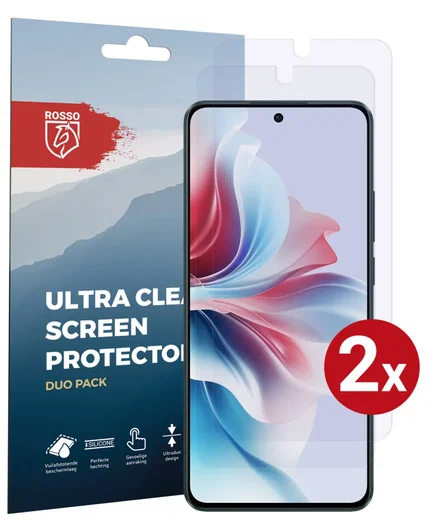 Rosso Oppo Reno 11F Screen Protector Case Friendly Folie Duo Pack afbeelding 1
