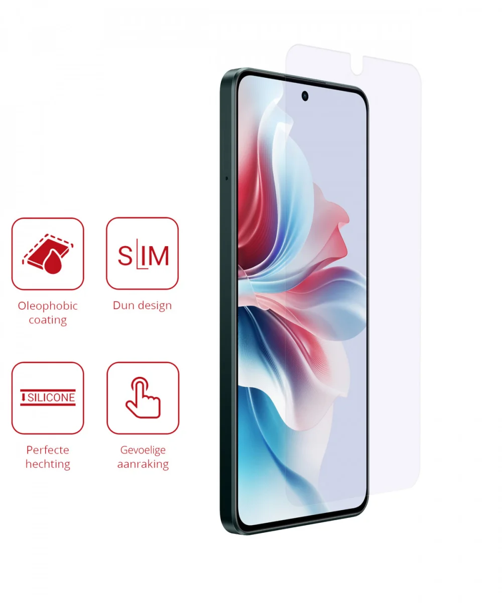 Rosso Oppo Reno 11F Screen Protector Case Friendly Folie Duo Pack afbeelding 2