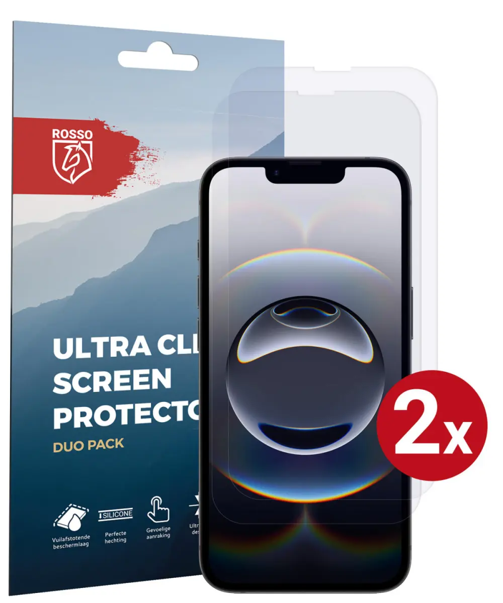 Rosso Apple iPhone 17e / 16e Screen Protector Case Friendly Folie Duo Pack afbeelding 1