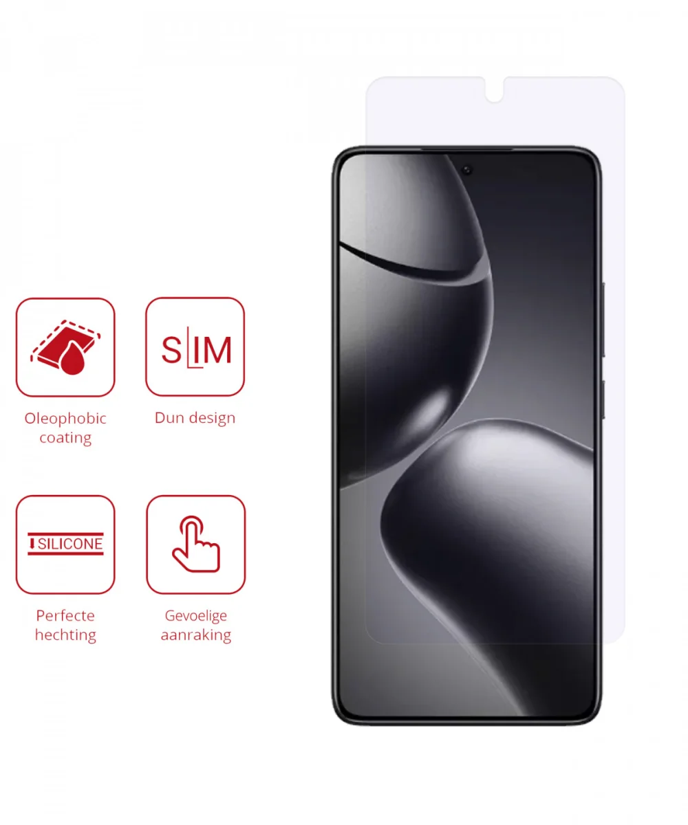Rosso Xiaomi 14T / 14T Pro Screen Protector Case Friendly Folie Duo Pack afbeelding 2