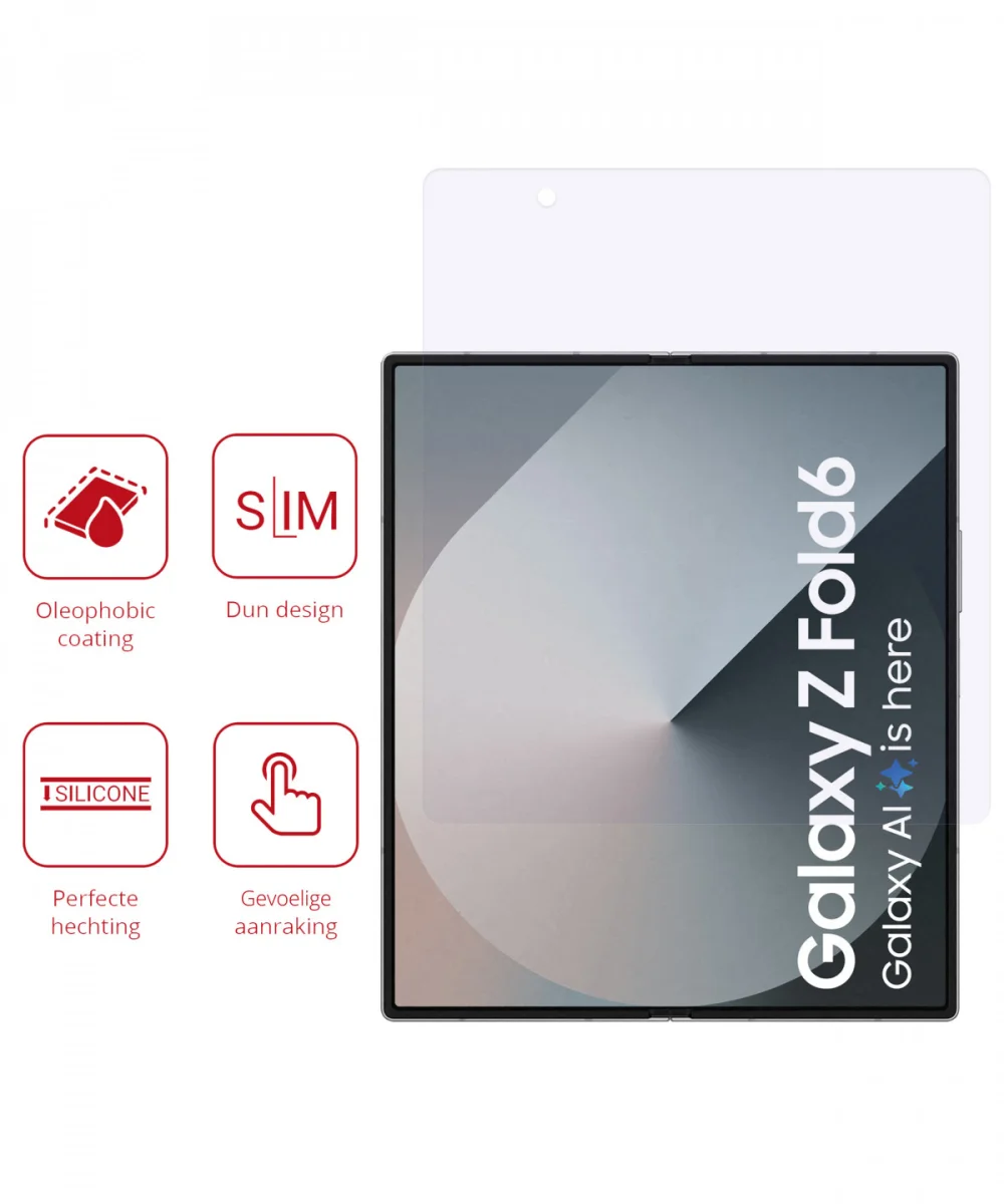 Rosso Samsung Galaxy Z Fold 6 Screen Protector Ultra Clear Duo Pack afbeelding 2