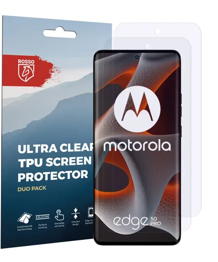 Rosso Motorola Edge 50 Pro Screen Protector Ultra Clear Duo Pack afbeelding 6