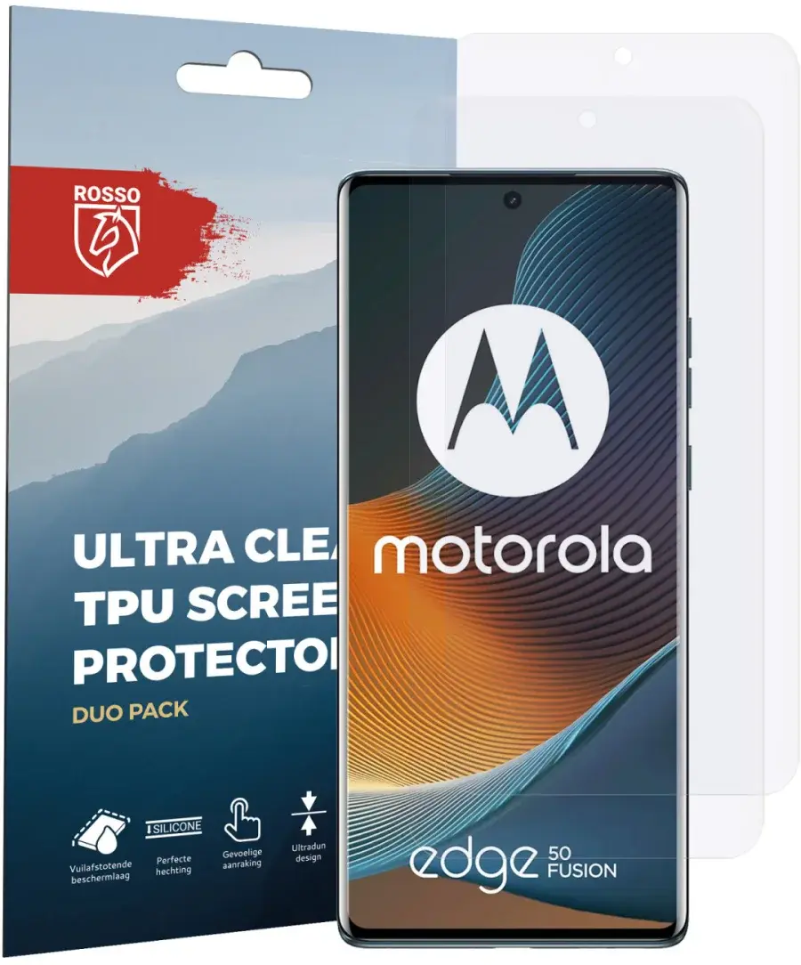Rosso Motorola Edge 50 Fusion Screen Protector Ultra Clear Duo Pack afbeelding 6