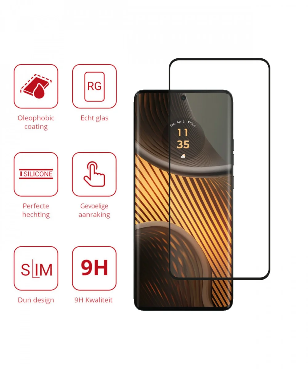Rosso Motorola Edge 50 Ultra 9H Tempered Glass Screen Protector afbeelding 2