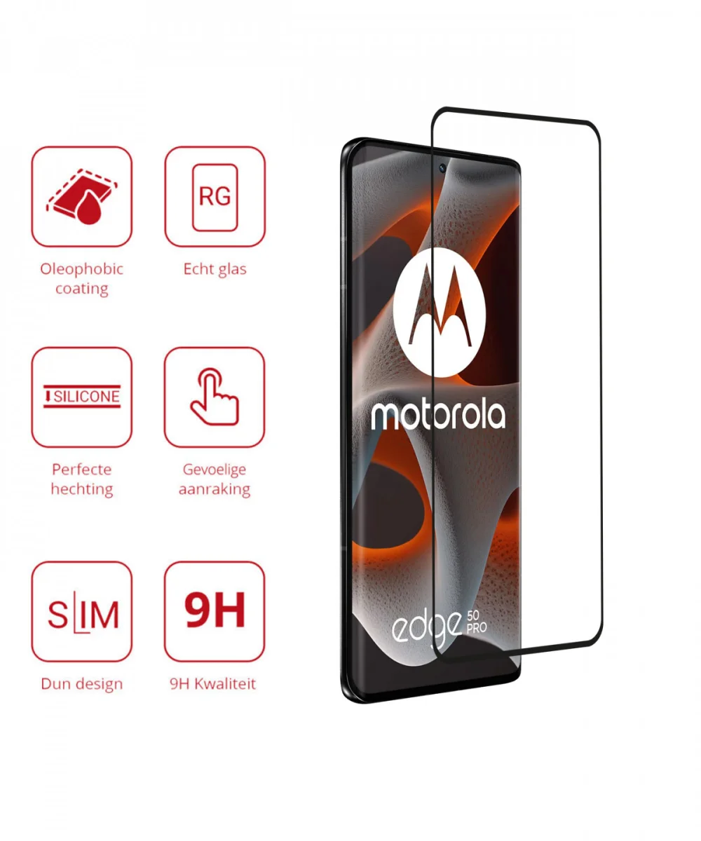 Rosso Motorola Edge 50 Pro 9H Tempered Glass Screen Protector afbeelding 2