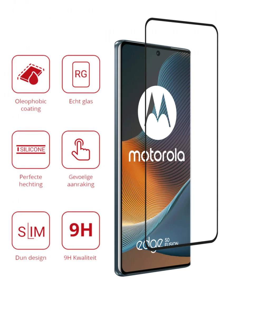 Rosso Motorola Edge 50 Fusion 9H Tempered Glass Screen Protector afbeelding 2