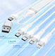 4smarts 4-in-2 15W USB/USB-C naar 2x USB-C/Lightning/Micro USB Kabel 1.2M Wit afbeelding 3